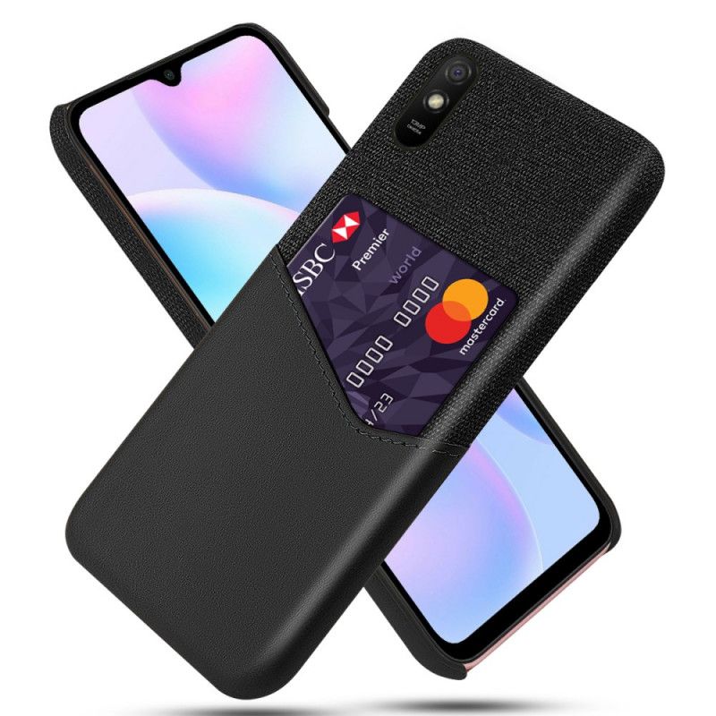 Case Hoesje Xiaomi Redmi 9A Grijs Zwart Telefoonhoesje Ksq Kaarthouder