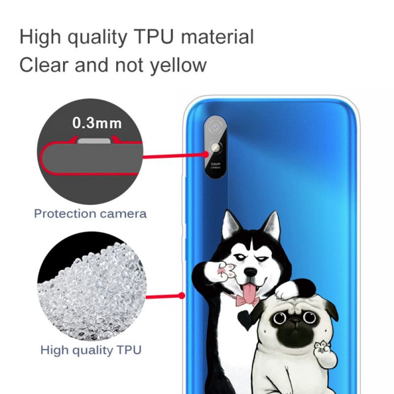 Case Hoesje Xiaomi Redmi 9A Telefoonhoesje Grappige Honden