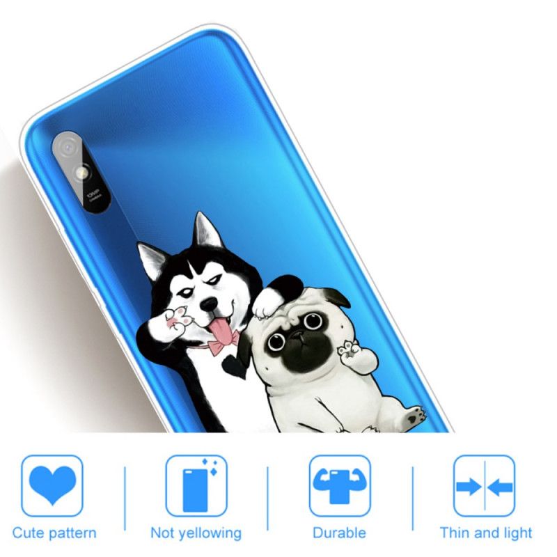 Case Hoesje Xiaomi Redmi 9A Telefoonhoesje Grappige Honden