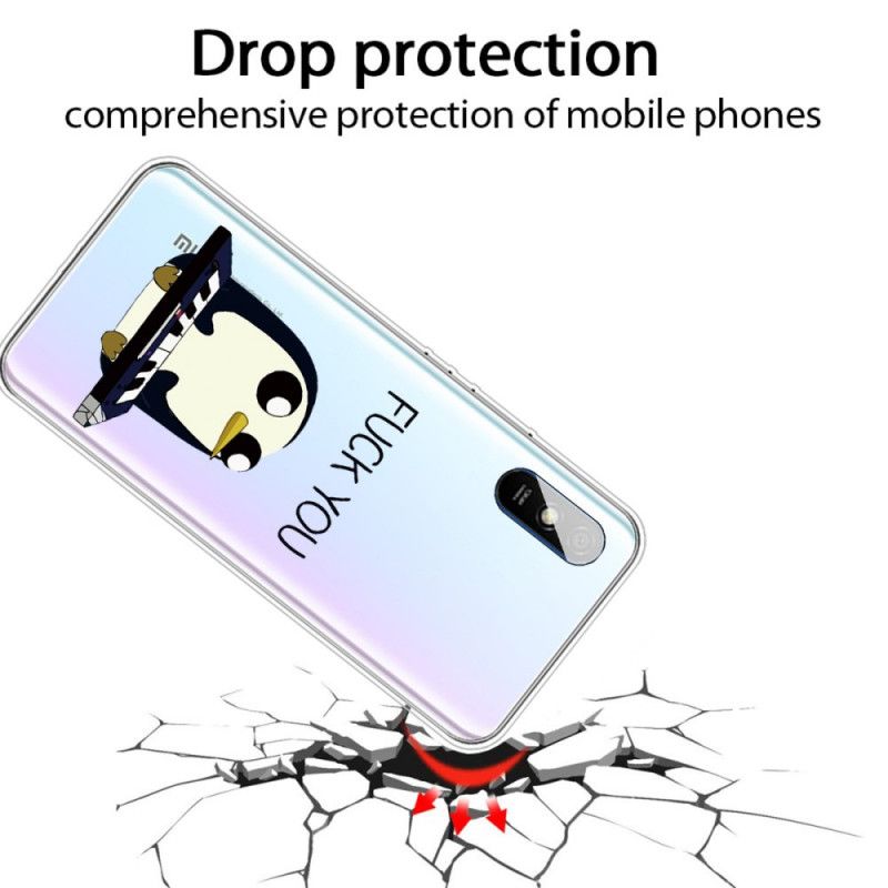 Case Hoesje Xiaomi Redmi 9A Telefoonhoesje Pinguin Fuck You