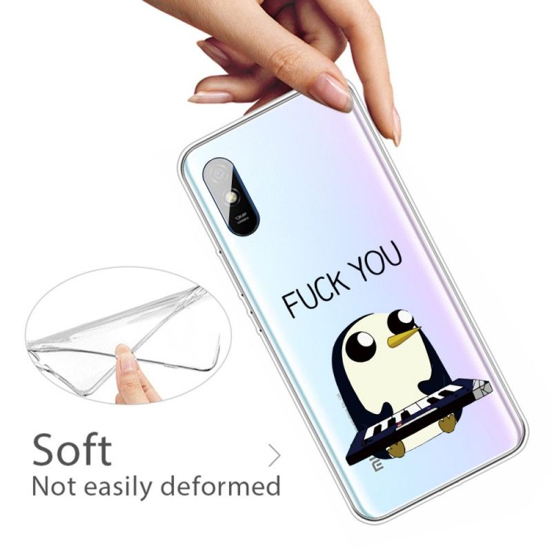 Case Hoesje Xiaomi Redmi 9A Telefoonhoesje Pinguin Fuck You