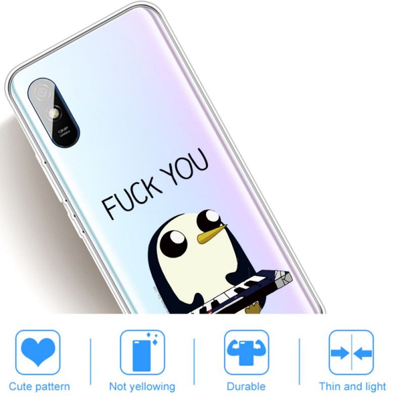 Case Hoesje Xiaomi Redmi 9A Telefoonhoesje Pinguin Fuck You