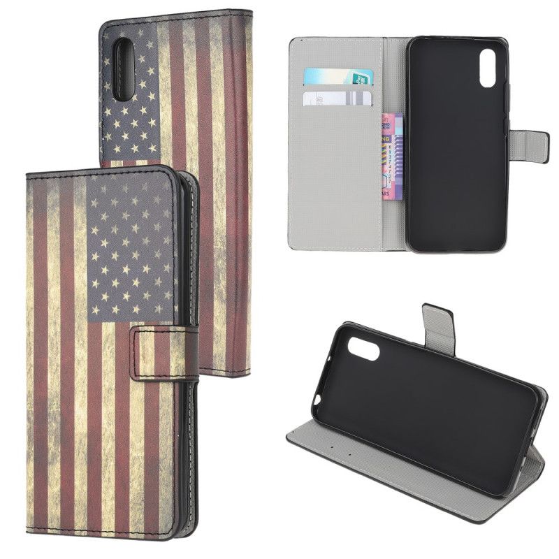 Cover Folio-hoesje Xiaomi Redmi 9A Telefoonhoesje Amerikaanse Vlag