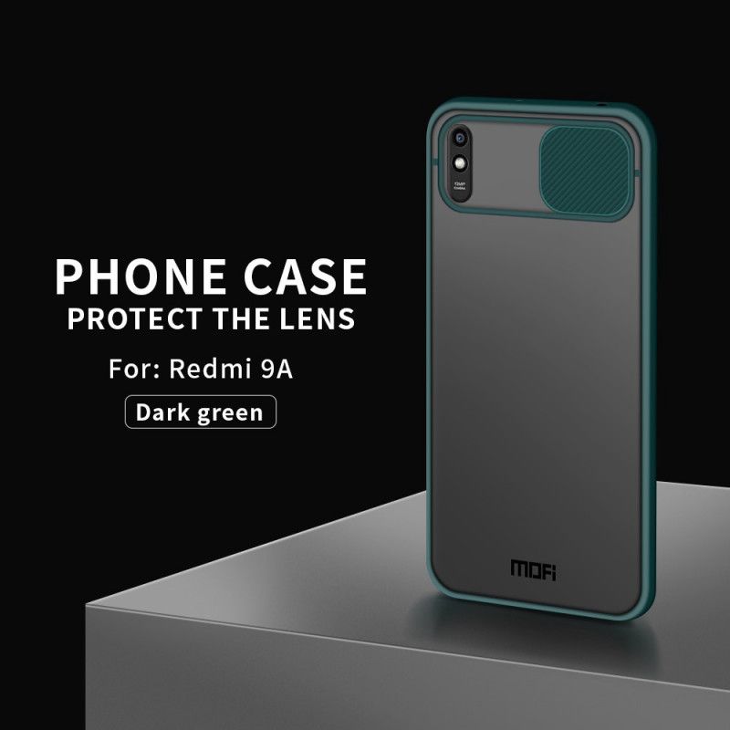 Cover Hoesje Xiaomi Redmi 9A Groen Zwart Telefoonhoesje Mofi Fotomodule Afdekking