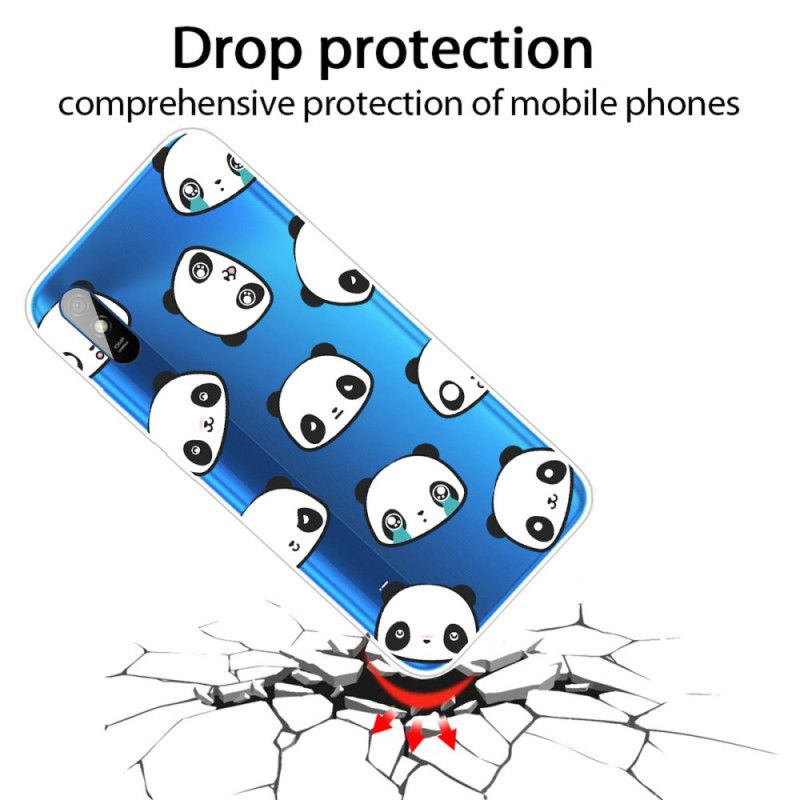 Cover Hoesje Xiaomi Redmi 9A Telefoonhoesje Sentimentele Panda'S