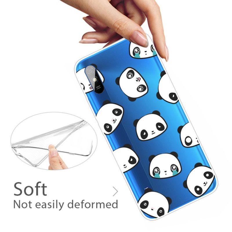 Cover Hoesje Xiaomi Redmi 9A Telefoonhoesje Sentimentele Panda'S