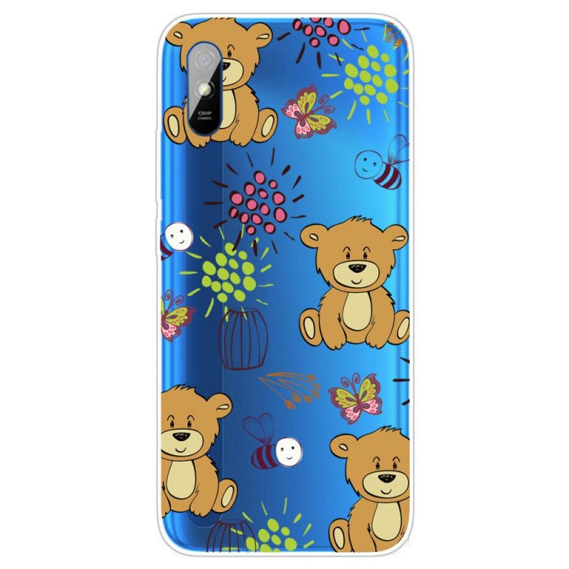 Cover Hoesje Xiaomi Redmi 9A Telefoonhoesje Top Teddyberen