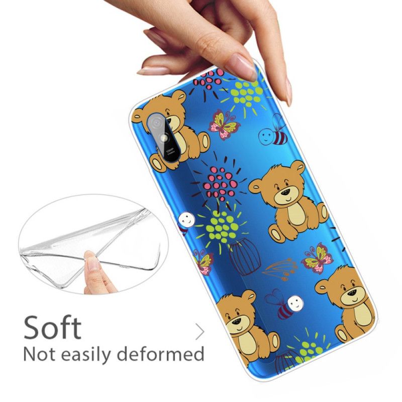 Cover Hoesje Xiaomi Redmi 9A Telefoonhoesje Top Teddyberen