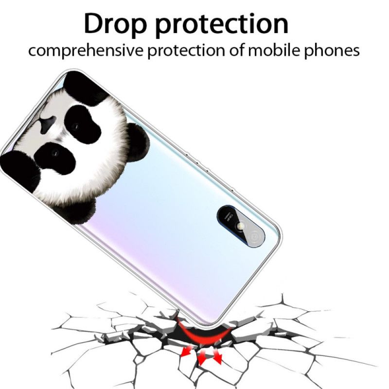 Cover Hoesje Xiaomi Redmi 9A Telefoonhoesje Transparante Panda