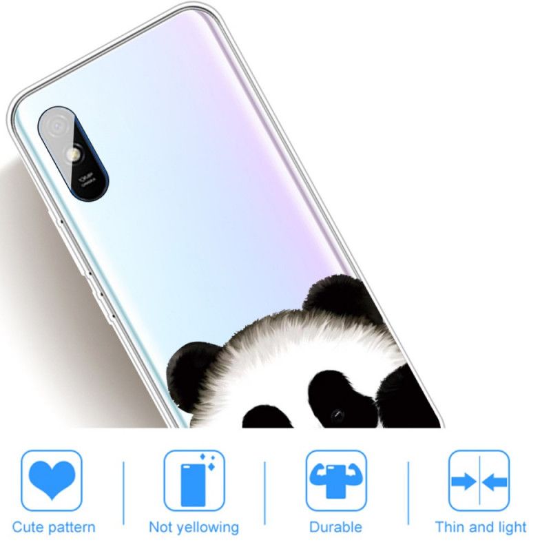 Cover Hoesje Xiaomi Redmi 9A Telefoonhoesje Transparante Panda