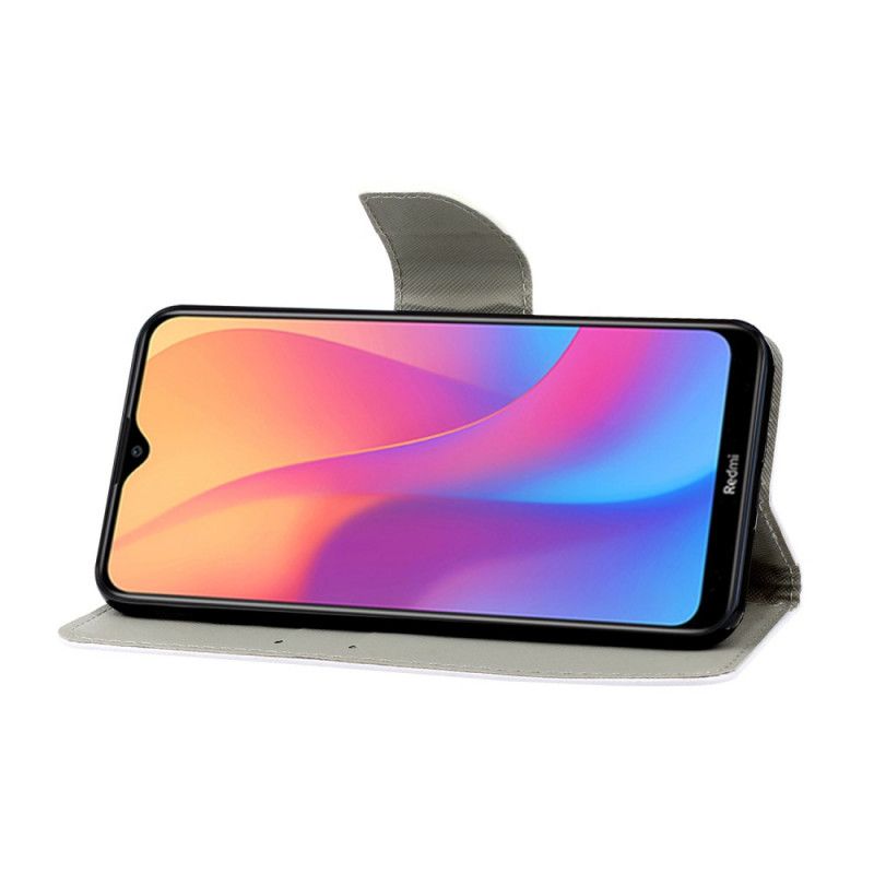 Flip Case Leren Xiaomi Redmi 9A Stop Nooit Met Dromen Marine Met String