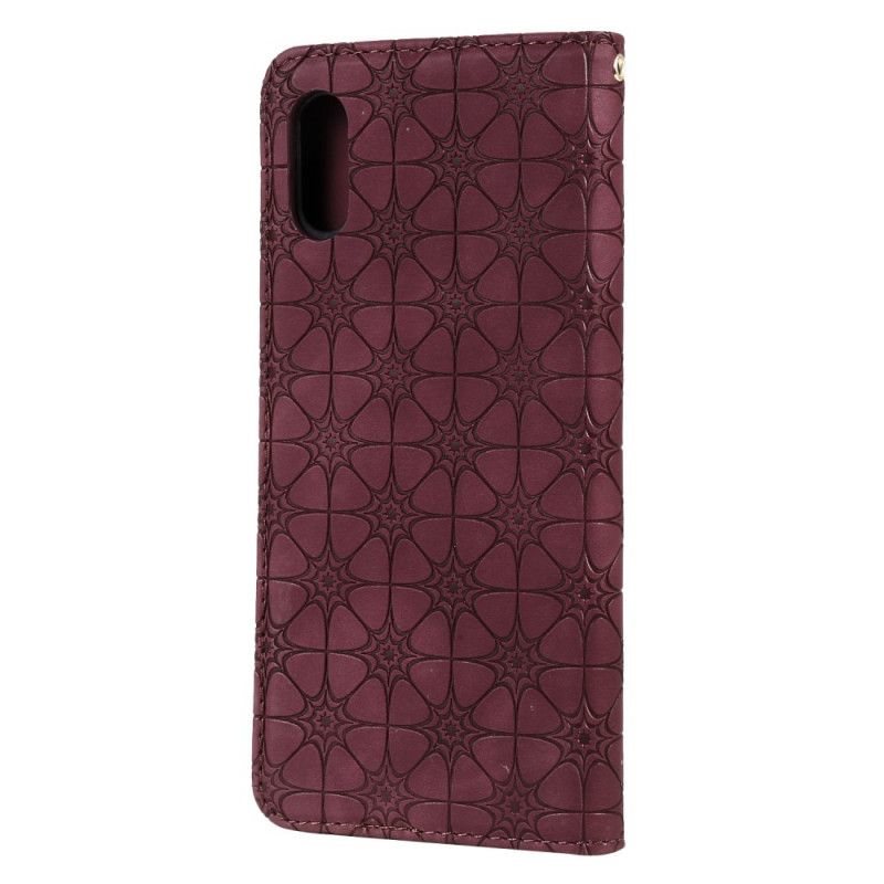 Folio-hoesje voor Xiaomi Redmi 9A Donkerblauw Groen Barokke Bloemen