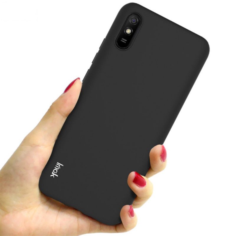 Hoesje voor Xiaomi Redmi 9A Rood Zwart Imak Uc-2 Serie Velkleuren