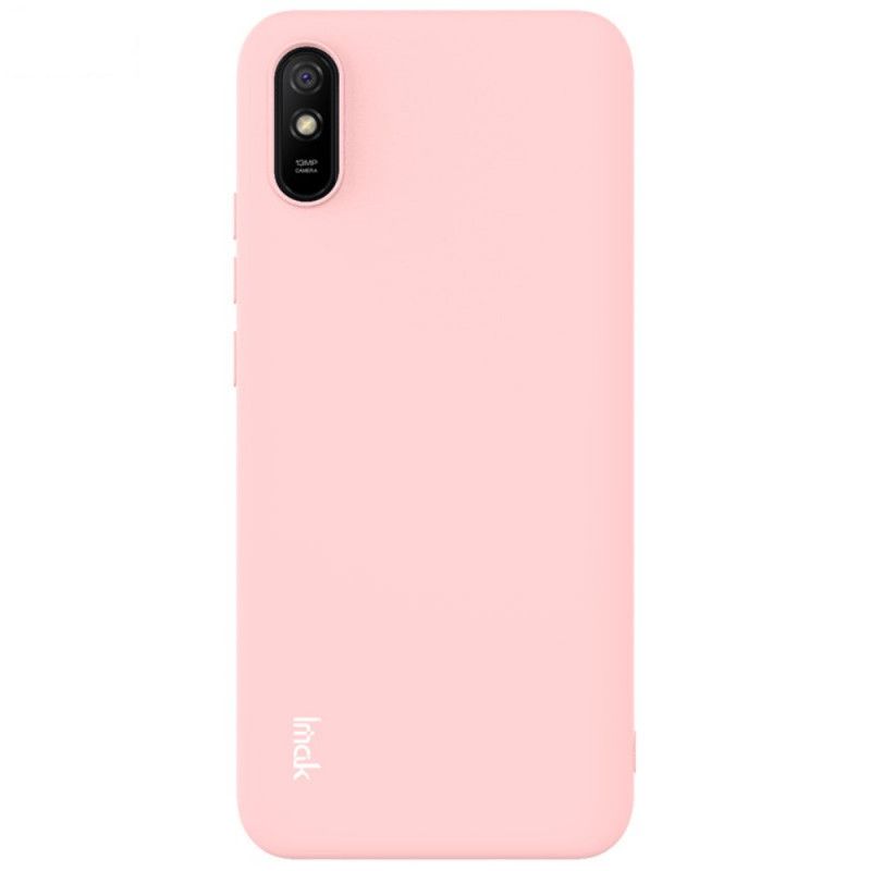 Hoesje voor Xiaomi Redmi 9A Rood Zwart Imak Uc-2 Serie Velkleuren