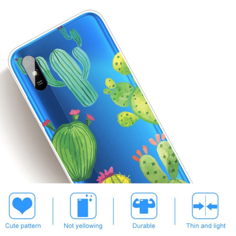 Hoesje Xiaomi Redmi 9A Aquarel Cactus