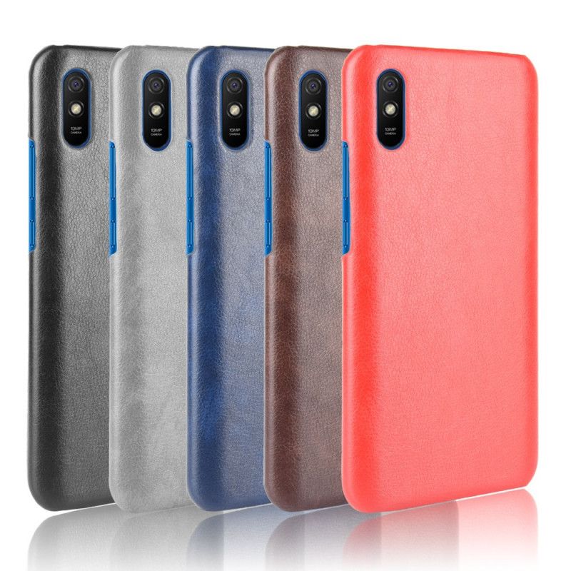 Hoesje Xiaomi Redmi 9A Grijs Zwart Performance Leereffect