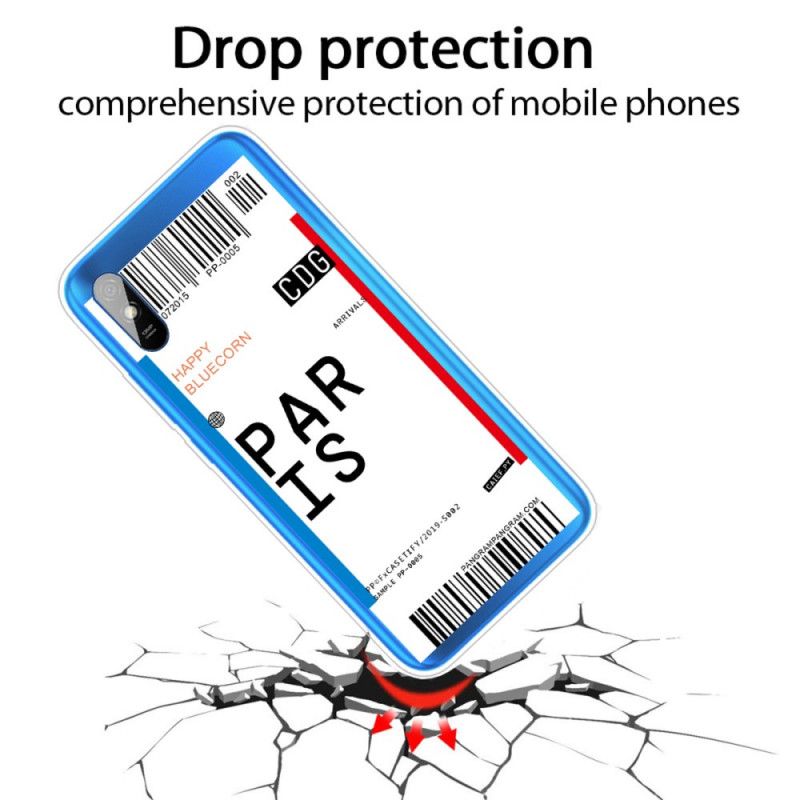 Hoesje Xiaomi Redmi 9A Instapkaart Naar Parijs