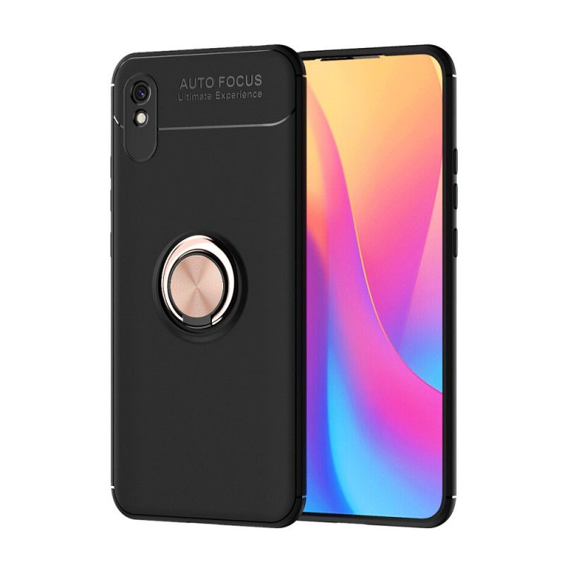 Hoesje Xiaomi Redmi 9A Rood Zwart Roterende Ring