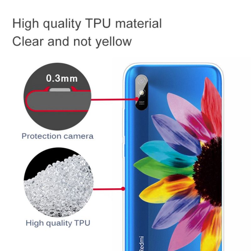 Hoesje Xiaomi Redmi 9A Telefoonhoesje Gekleurde Bloem