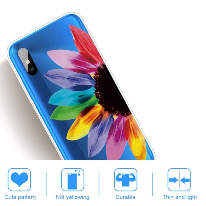 Hoesje Xiaomi Redmi 9A Telefoonhoesje Gekleurde Bloem