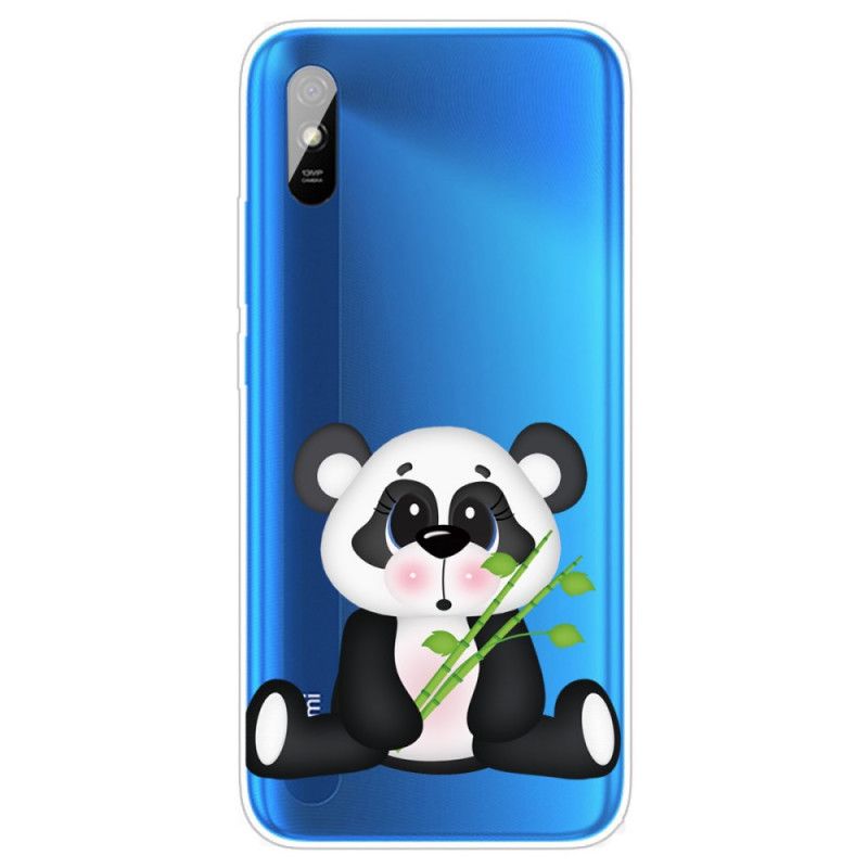 Hoesje Xiaomi Redmi 9A Telefoonhoesje Transparante Droevige Panda