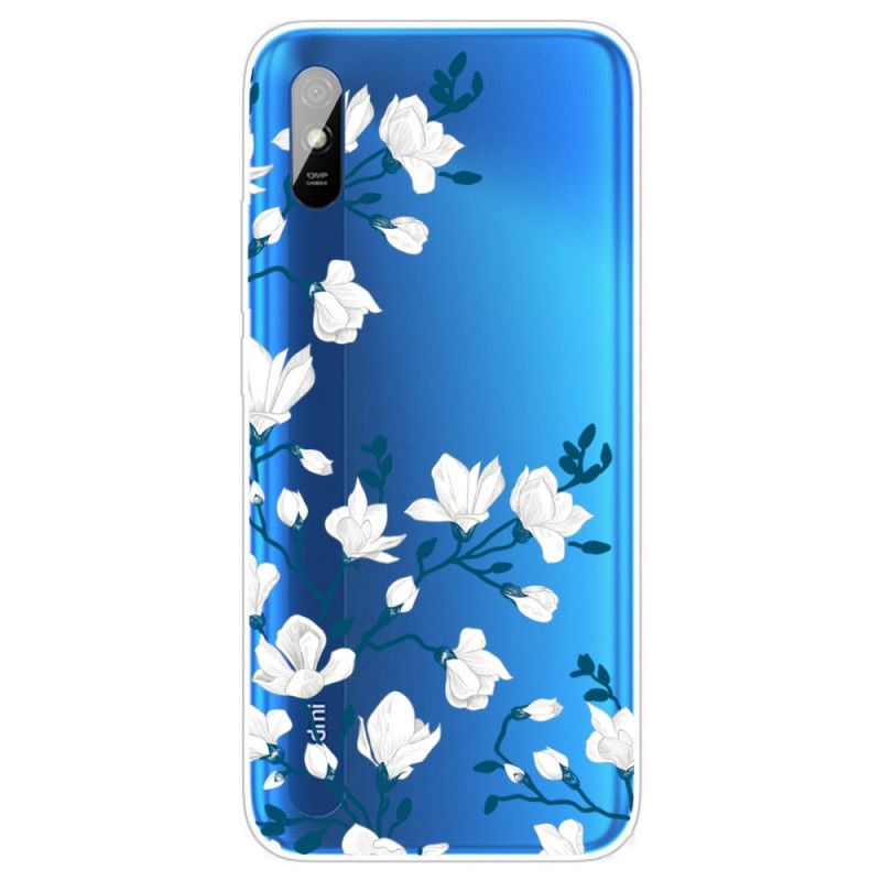 Hoesje Xiaomi Redmi 9A Witte Bloemen