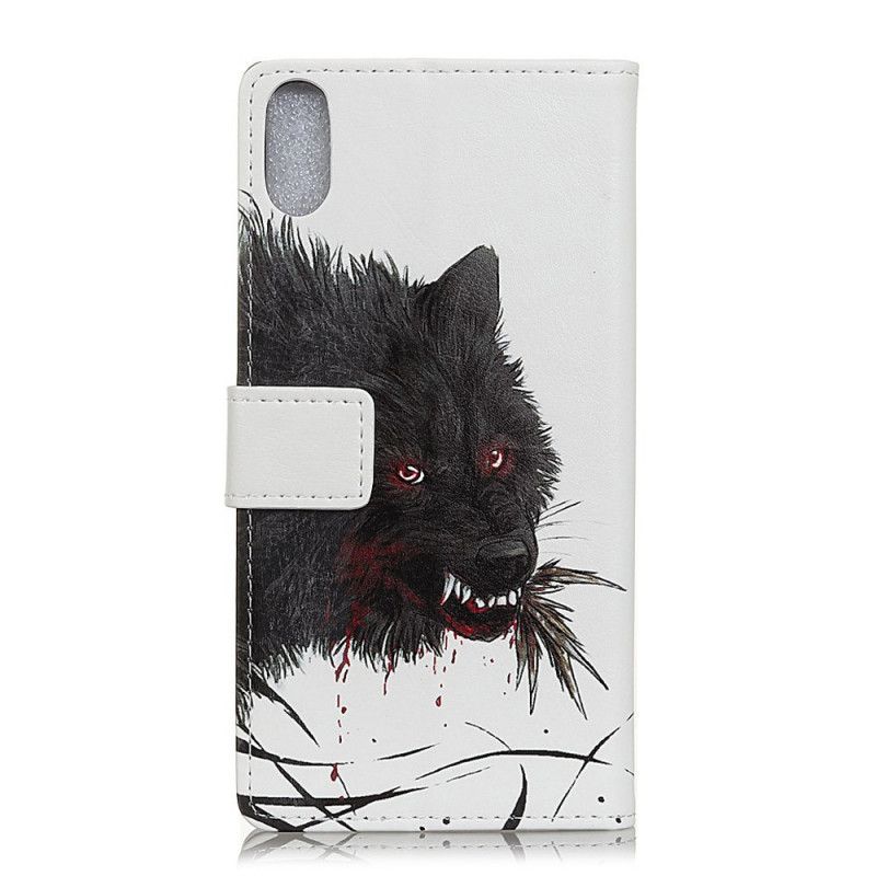 Leren Hoesje voor Xiaomi Redmi 9A Hongerige Wolf