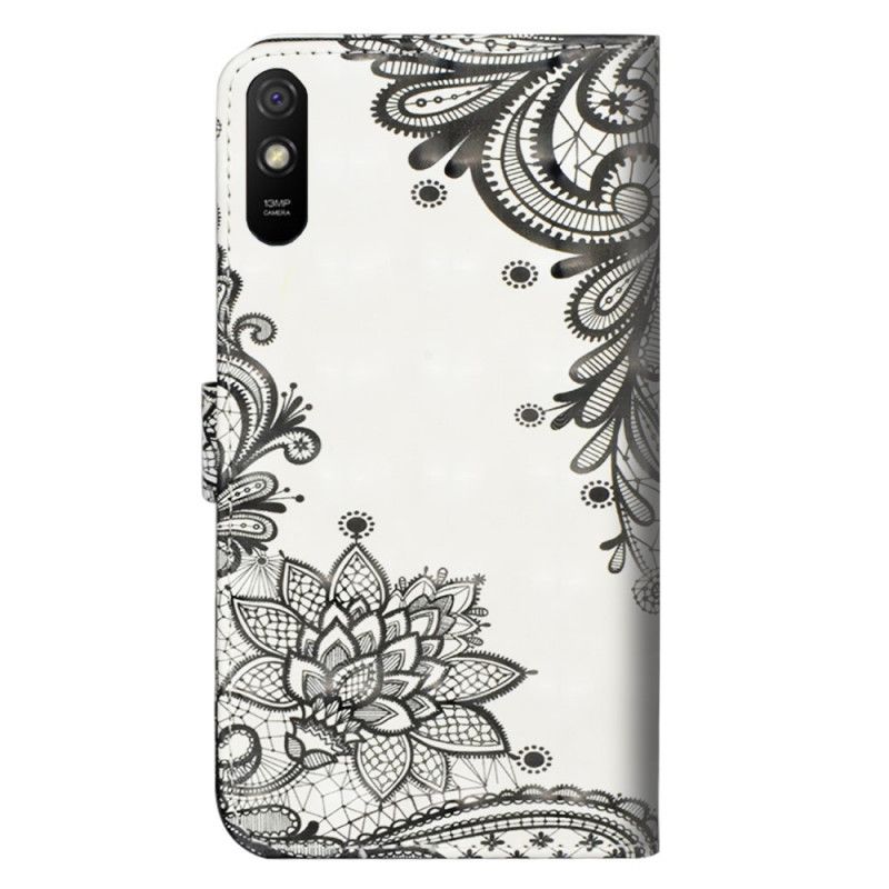 Leren Hoesje Xiaomi Redmi 9A Telefoonhoesje Chique Kant