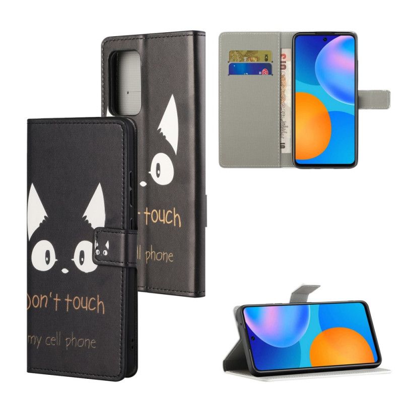 Cover Folio-hoesje Xiaomi Redmi Note 10 Pro Telefoonhoesje Raak Mijn Gsm Niet Aan