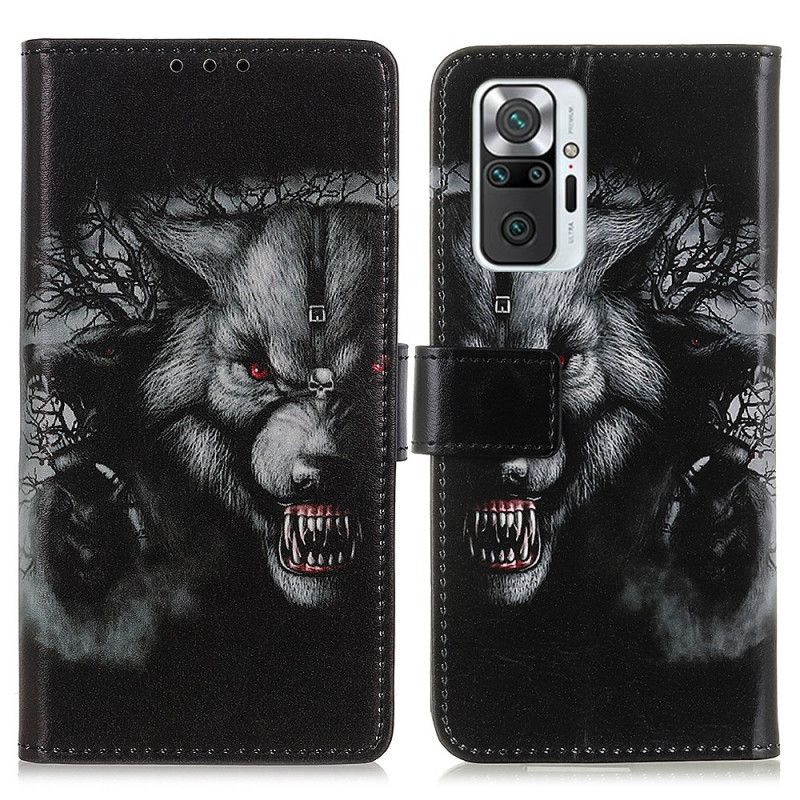 Leren Hoesje voor Xiaomi Redmi Note 10 Pro Weerwolf