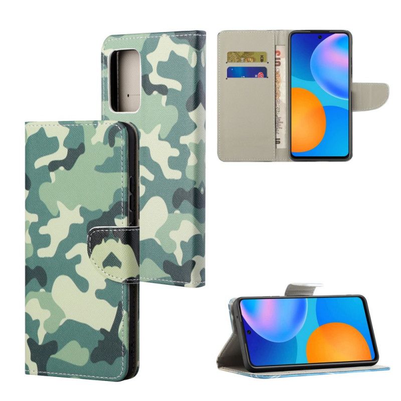 Leren Hoesje Xiaomi Redmi Note 10 Pro Telefoonhoesje Camouflage