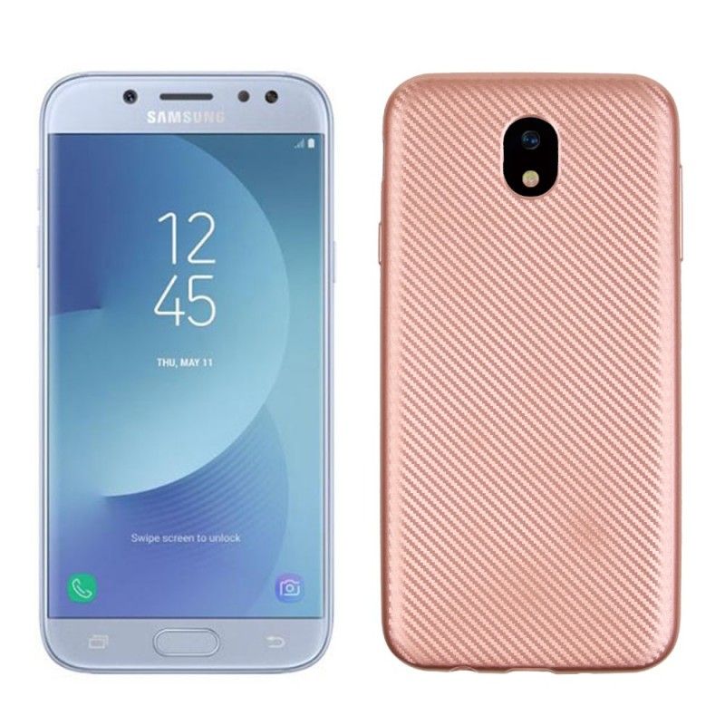 Case Hoesje Samsung Galaxy J5 2017 Goud Telefoonhoesje Premium Koolstof