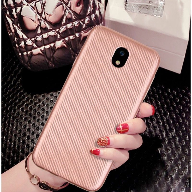 Case Hoesje Samsung Galaxy J5 2017 Goud Telefoonhoesje Premium Koolstof