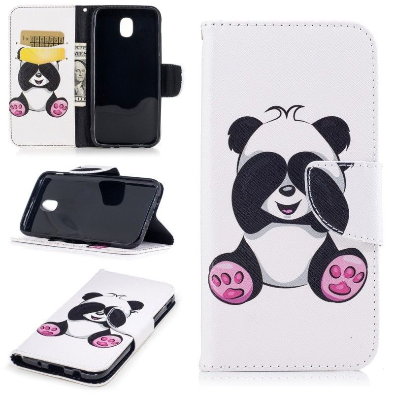 Leren Hoesje Samsung Galaxy J5 2017 Leuke Panda