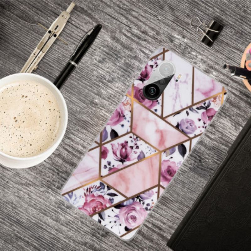 Cover Hoesje Xiaomi Mi 11i 5g / Poco F3 Telefoonhoesje Geometrisch Marmer