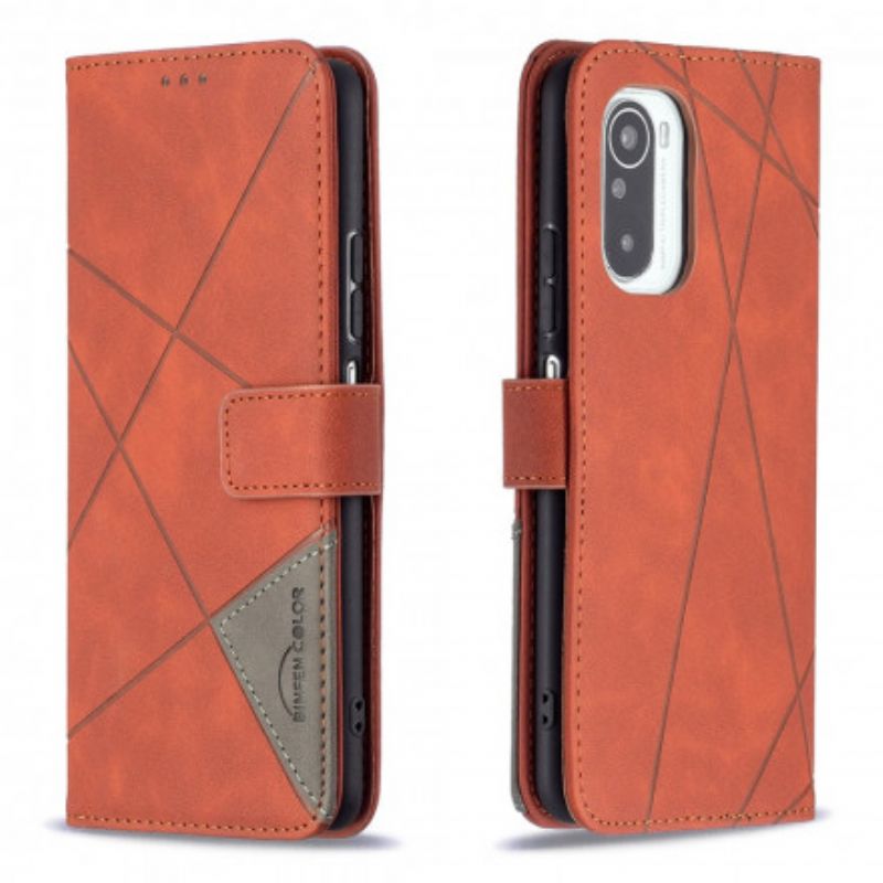 Flip Case Leren Xiaomi Mi 11i 5g / Poco F3 Driehoek Binfen Kleur