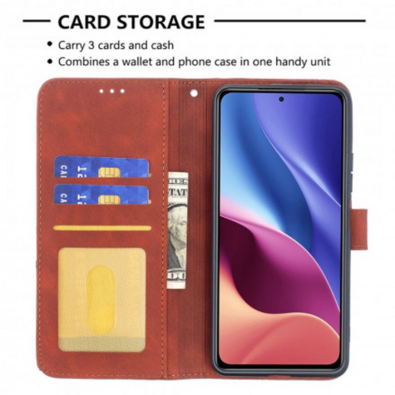 Flip Case Leren Xiaomi Mi 11i 5g / Poco F3 Driehoek Binfen Kleur