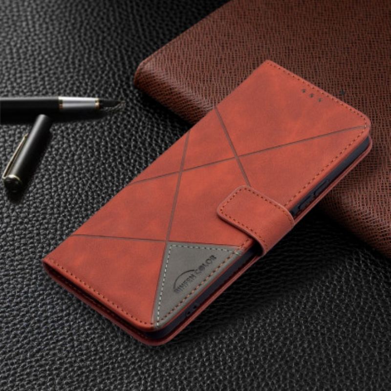 Flip Case Leren Xiaomi Mi 11i 5g / Poco F3 Driehoek Binfen Kleur