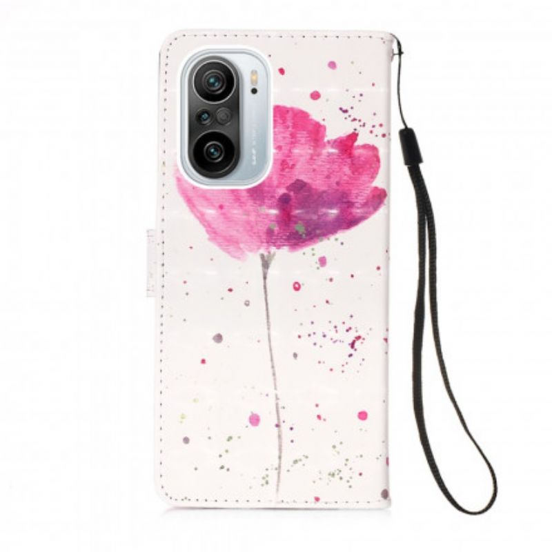 Flip Case Leren Xiaomi Mi 11i 5g / Poco F3 Poppy Aquarel