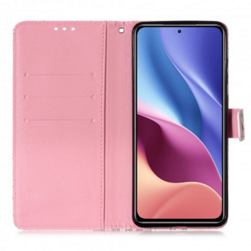 Flip Case Leren Xiaomi Mi 11i 5g / Poco F3 Poppy Aquarel