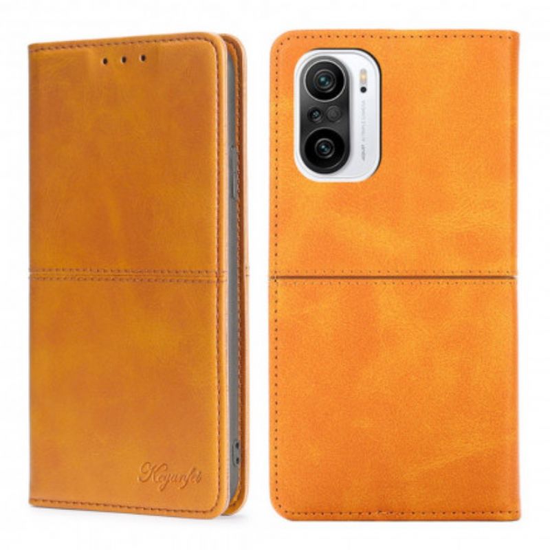 Folio-hoesje Voor Xiaomi Mi 11i 5g / Poco F3 Stijl Lederen Couture