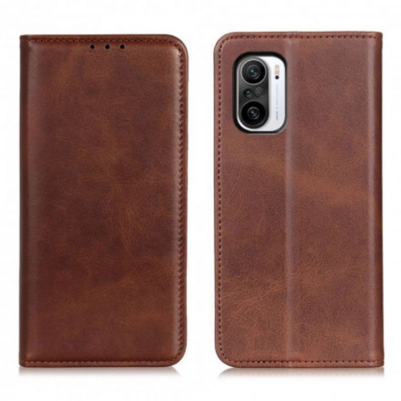 Folio-hoesje Xiaomi Mi 11i 5g / Poco F3 Splitlederen Elegantie Bescherming Hoesje