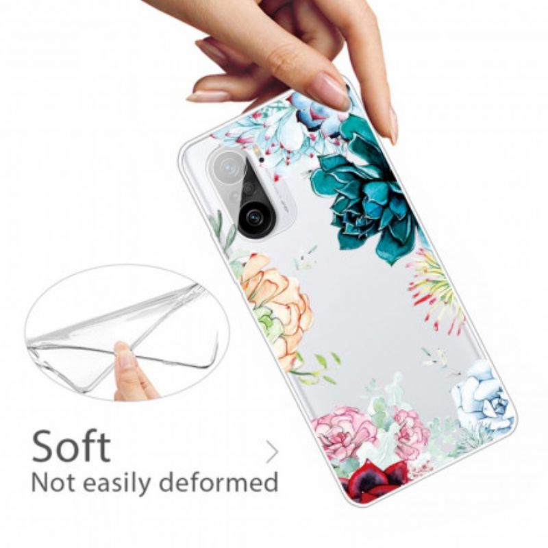 Hoesje Xiaomi Mi 11i 5g / Poco F3 Naadloze Aquarel Bloemen Bescherming Hoesje