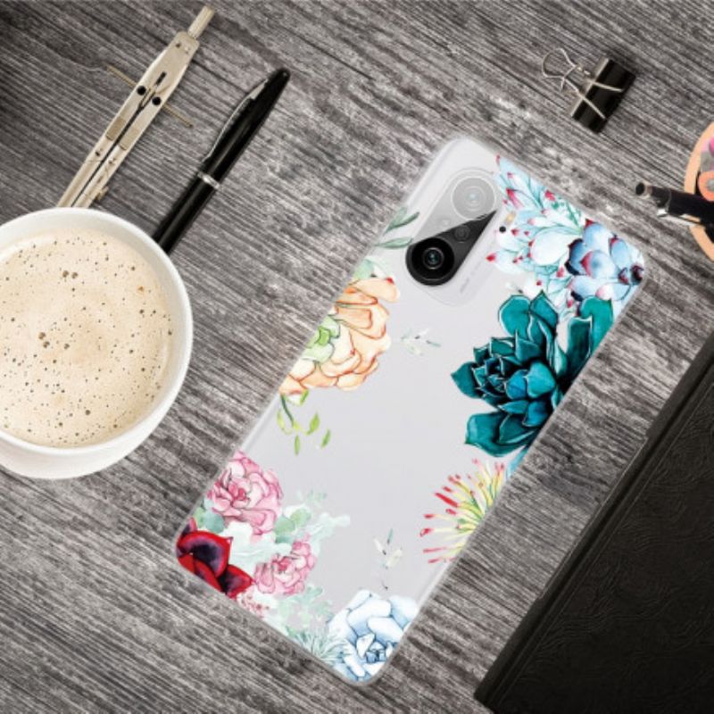Hoesje Xiaomi Mi 11i 5g / Poco F3 Naadloze Aquarel Bloemen Bescherming Hoesje