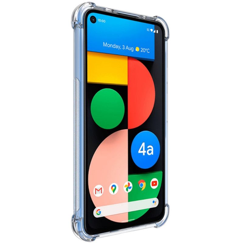 Hoesje Google Pixel 4A 5G Transparant Grijs Transparant Zijdeachtig Imak