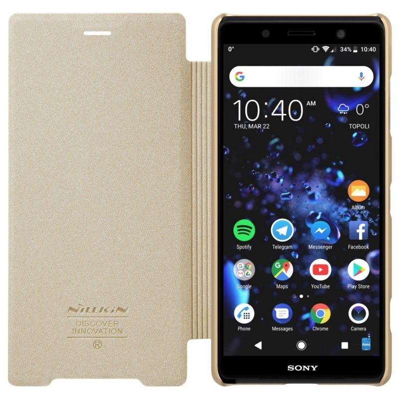 Folio-hoesje Sony Xperia XZ2 Compact Goud Nillkin