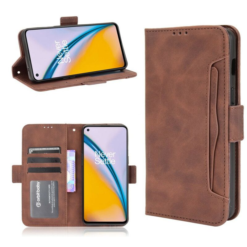 Flip Case Leren Oneplus Nord 2 5g Eersteklas Multikaart