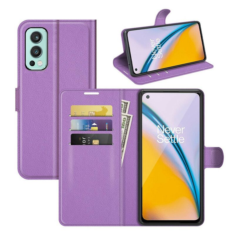 Flip Case Leren Oneplus Nord 2 5g Klassiek