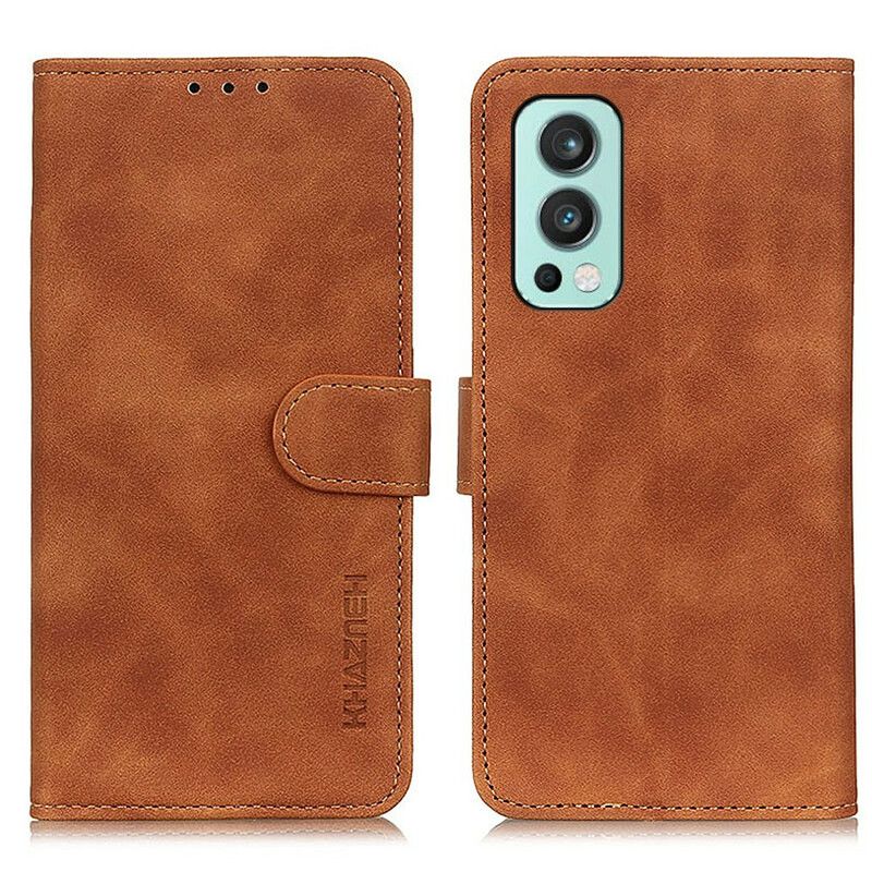 Flip Case Leren Oneplus Nord 2 5g Mate Leder Effect Vintage Khazneh