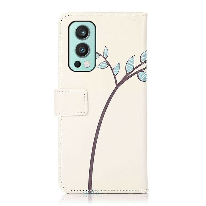 Flip Case Leren Oneplus Nord 2 5g Paar Uilen In De Boom